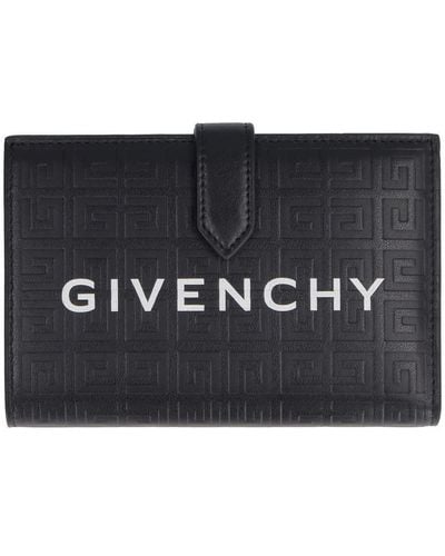Givenchy G Cut Leather Wallet - Black