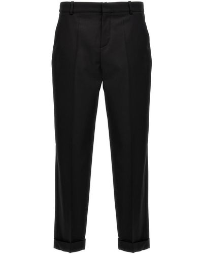 Balmain Wool Tailored Pants Pants - Black