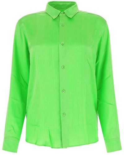 Ami Paris Fluo Satin Shirt - Green