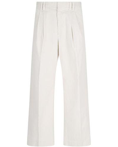 Closed 'hobart Wide' Trousers - White