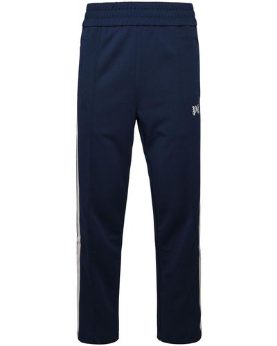 Palm Angels Blue Polyester Pants