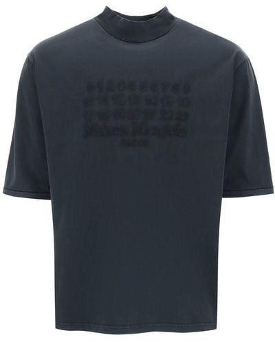 Maison Margiela Numeric Logo T-Shirt With Seven - Blue