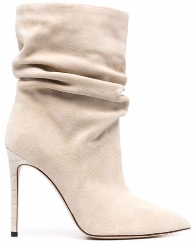 Paris Texas Slouchy Suede Boots - Natural