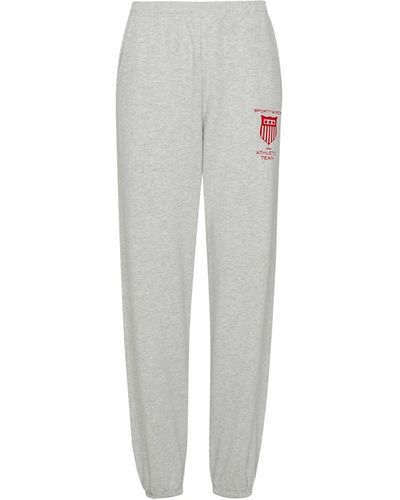Sporty & Rich Cotton Sporty Trousers - Grey