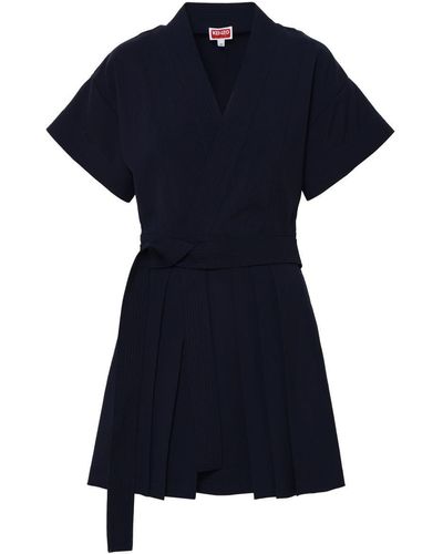KENZO Blue Wool Dress