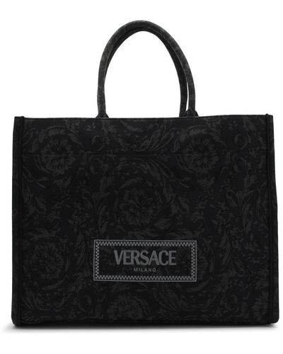 Versace Large Barocco 'Athena' Bag - Black