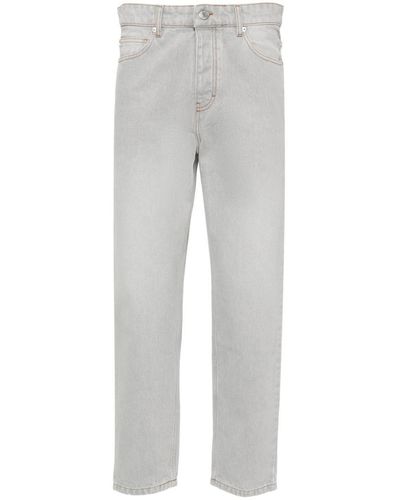 Ami Paris Cropped Tapered Jeans - Gray