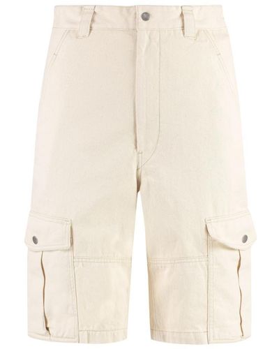 Isabel Marant Enory Cotton Cargo-shorts - Natural
