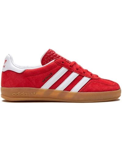 adidas Originals Gazelle Indoor Sneakers Scarlet / White - Red