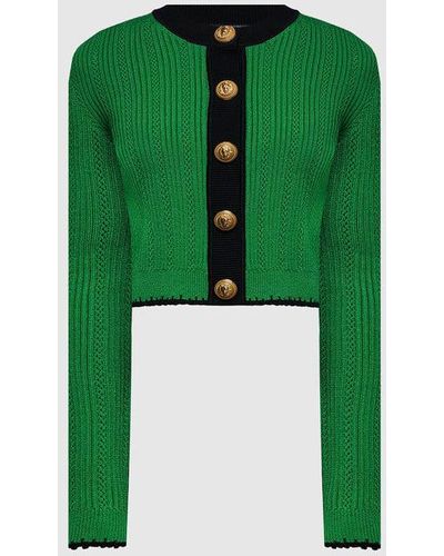 Balmain Sweaters - Green