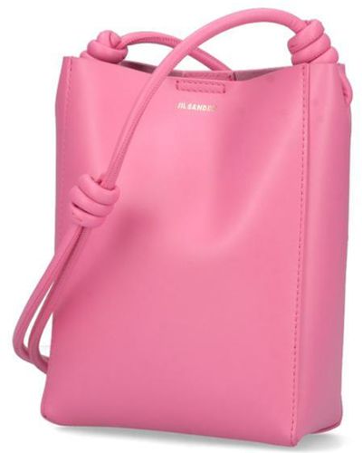 Jil Sander Logo Shoulder Bag - Pink