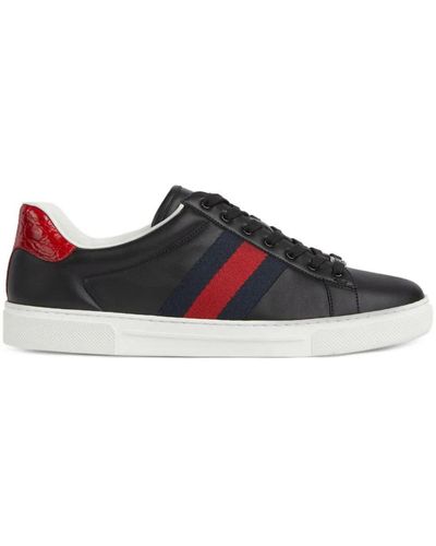 Gucci Ace Sneaker With Web - Black
