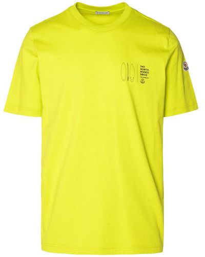 Moncler Green Cotton T-shirt - Yellow