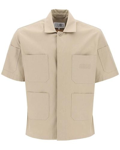 MM6 by Maison Martin Margiela Cotton Bowling Shirt For - Natural