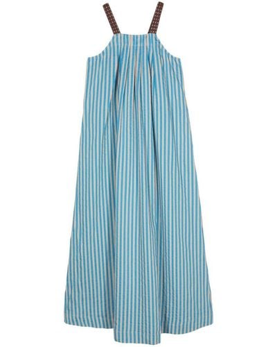 Alysi Striped Short Dress - Blue