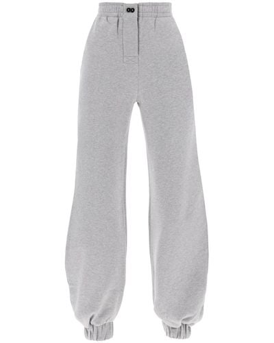 The Attico Melange Cotton Sweatpants - Grey