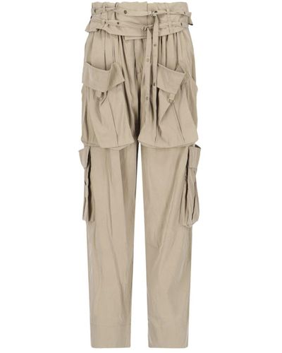 Isabel Marant Cargo Trousers - Natural