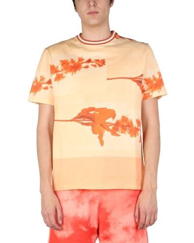 Paul Smith Stem Floral T-shirt - Orange