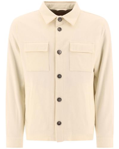 Herno Quilted Shirt-Style Jacket - Natural