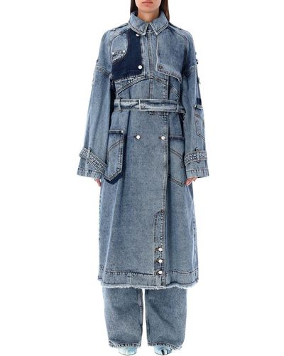 Denim Trench Coats for Women - Up to 75% off | Lyst