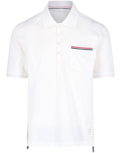 Thom Browne Logo Polo Shirt - White