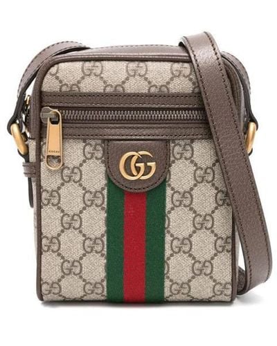 Gucci Ophidia Gg Shoulder Bags - Brown