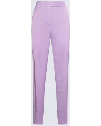 Hebe Studio Lilac Viscose The Lover Trousers - Purple