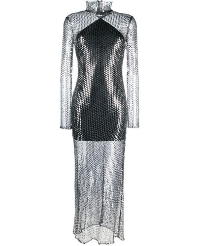 ‎Taller Marmo Tina Sequin-embellished Maxi Dress - Gray