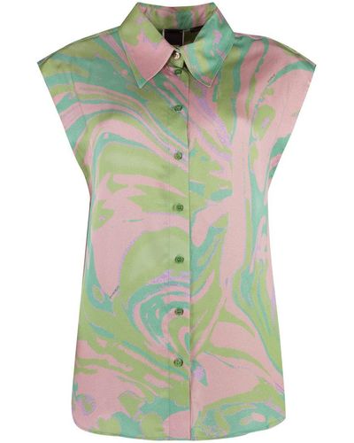 Pinko Cabiri Printed Viscose Shirt - Green