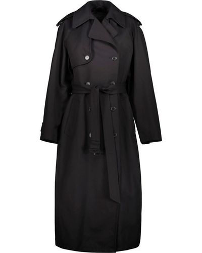 Balenciaga Garde-robe Hourglass Trench Coat Clothing - Black