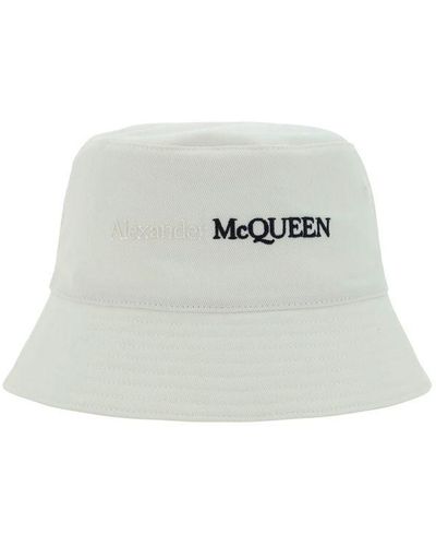 Alexander McQueen Logo Bucket Hat - White
