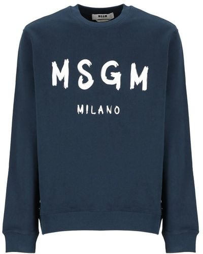 MSGM Sweaters Blue