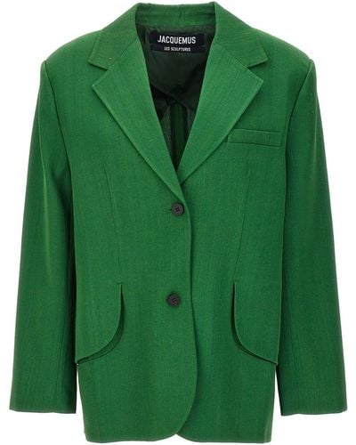 Jacquemus La Veste Titolo Oversized Blazer - Green