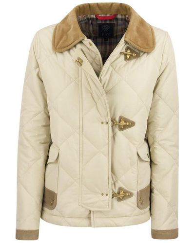 Fay Quilted Jacket 3 Hooks - Natural