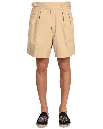 KENZO Short In Twill - Natural