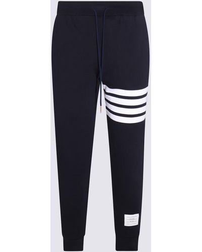 Thom Browne Navy Blue Cotton Trousers