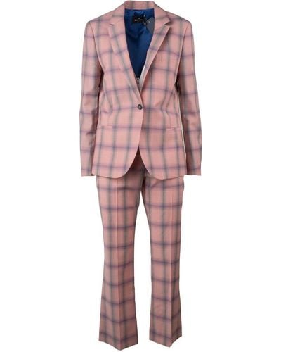 Paul Smith Pink Cool Wool Suit Outfit - Red