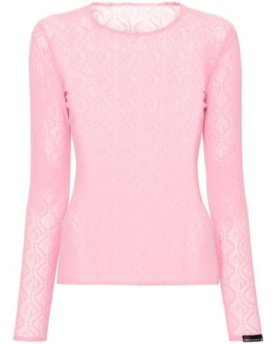 Marine Serre Sweaters - Pink