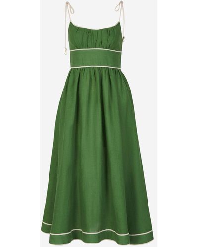 Zimmermann Picnic Midi Dress - Green
