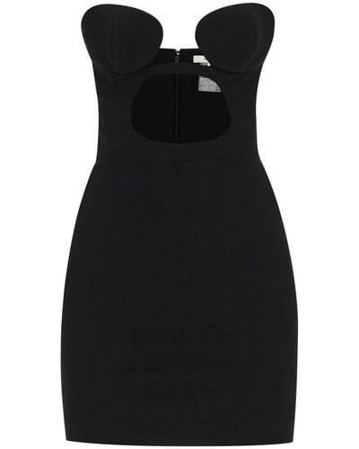 Nensi Dojaka Mini Bustier Dress With Cut Out - Black