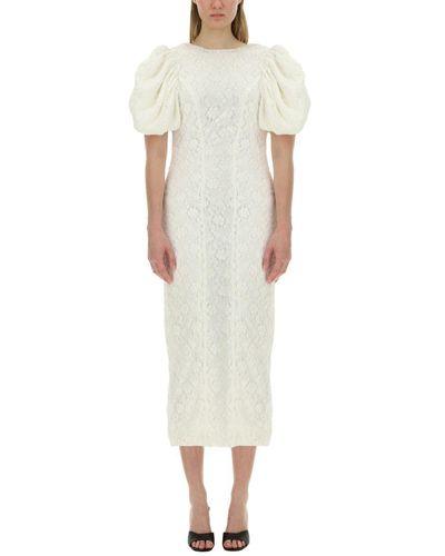 ROTATE BIRGER CHRISTENSEN Lace Midi Dress - Natural