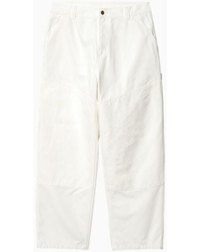 Carhartt Wide Panel Pant Wax Coloured - White