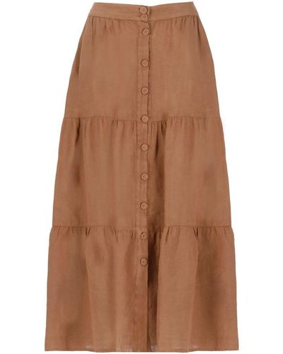 120% Lino Skirts - Brown