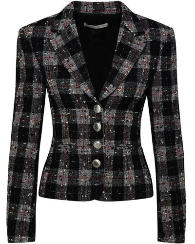 Alessandra Rich Black Wool Blend Blazer Jacket