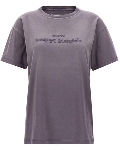 Maison Margiela Logo Embroidery T-shirt - Purple