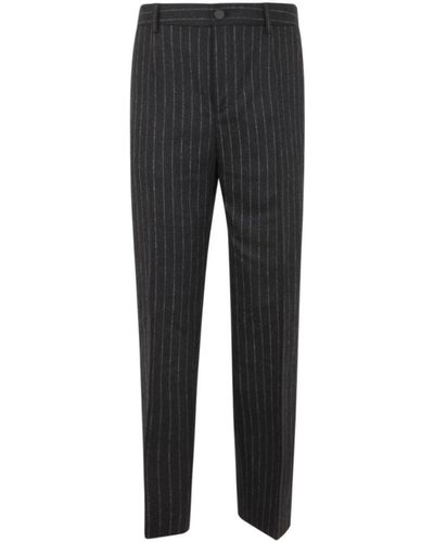 Golden Goose Striped Mid-rise Trousers - Black