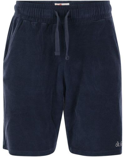 Mc2 Saint Barth Sponge Bermuda Shorts - Blue