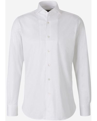 Canali Cotton Knit Shirt - White