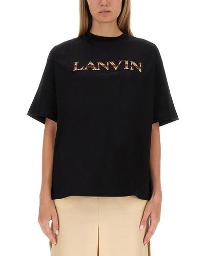 Lanvin T-Shirt With Logo - Black