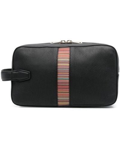 Paul Smith Mainline Black Leather Embossed Clutch Bag Mens Brand New